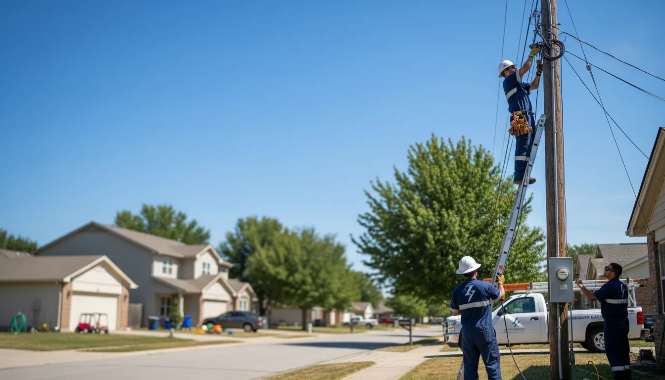 Residential electrician providing installation services in Hooks, TX